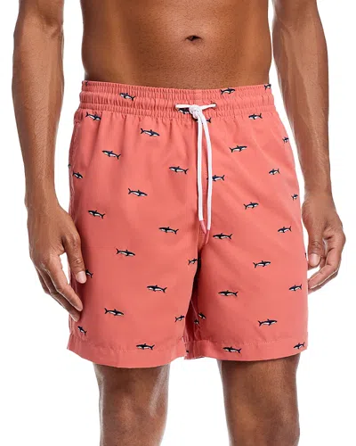 Trunks Surf & Swim Co. Sano Sharks 6.5 Swim Trunks In Pink
