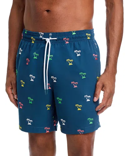 Trunks Surf & Swim Co. Sano Twin Palms 6.5 Swim Trunks In Blue