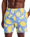Trunks Surf & Swim Co. Sano Lemon Print 6.5 Swim Trunks
