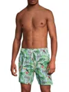 Trunks Surf + Swim Men's Sano 65 Tropical Print Swim Shorts In Sea Blue