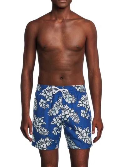 Trunks Surf + Swim Men's Sano Floral Swim Shorts In Dusk Blue
