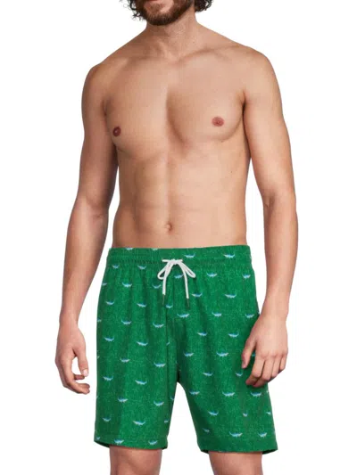 Trunks Surf + Swim Men's Sano Print Swim Shorts In Evergreen