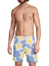 Trunks Surf + Swim Men's Sano Stretch Floral Swim Shorts In Blue