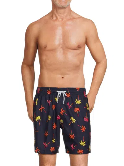 Trunks Surf + Swim Men's Sano Tree Print Swim Shorts In Marine Blue Multi