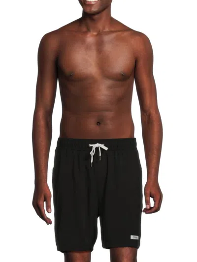 Trunks Surf + Swim Men's Stretch Comfort Lined Swim Shorts In Black