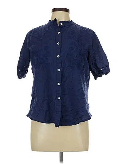 Pre-owned Truself Short Sleeve Blouse In Blue