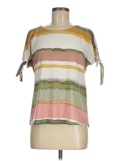 Pre-owned Truself Short Sleeve Blouse In Pink