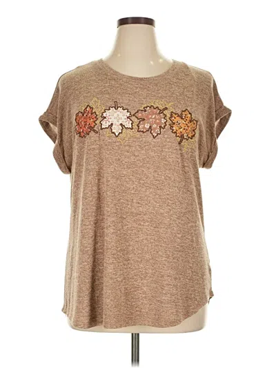 Pre-owned Truself Short Sleeve T-shirt In Brown
