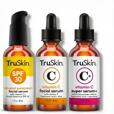 Truskin Daily C Essentials: Vitamin C Serum + Vitamin C Super Serum + Spf 30 Sunscreen Serum