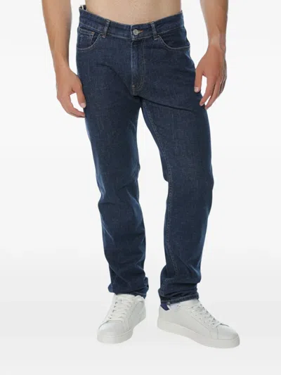 Trussardi 380 Icon Stone-wash Jeans In Blue