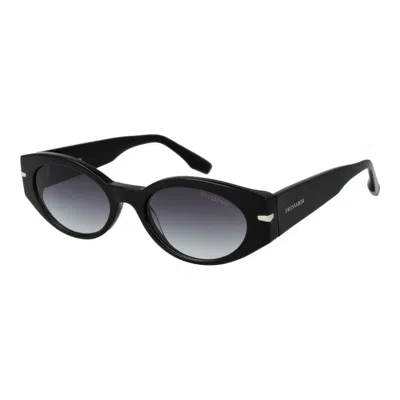 Trussardi Acetate Women's Sunglasses In Black