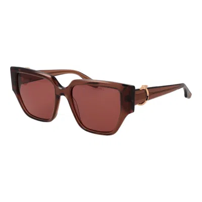 Trussardi Acetate Women's Sunglasses In Brown