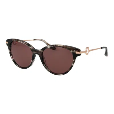 Trussardi Acetate Women's Sunglasses In Brown