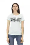 Trussardi Action Light-blue Cotton Tops & T-shirt In White