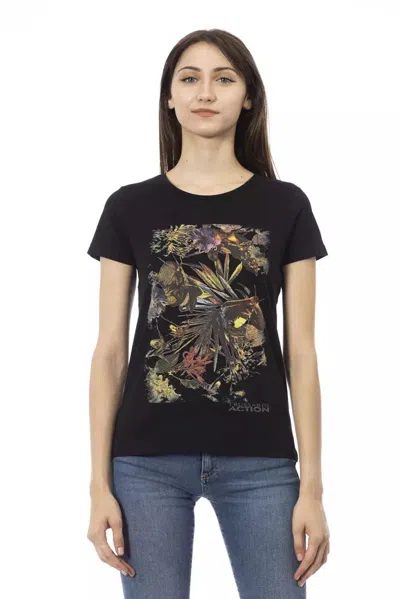 Trussardi Action Elegant Short Sleeve Couture Tee In Black