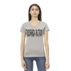 TRUSSARDI ACTION GRAY COTTON TOPS & T-SHIRT