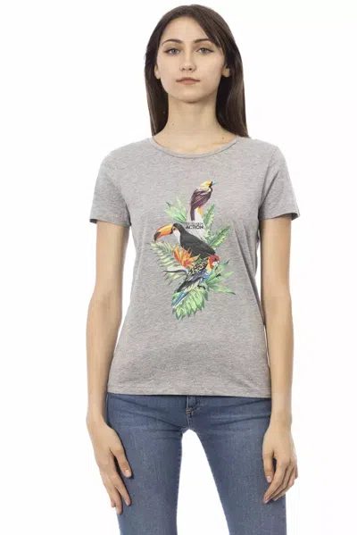 Trussardi Action Cotton Tops & Women's T-shirt In Gray