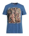 Trussardi Action Man T-shirt Blue Size 3xl Cotton, Viscose