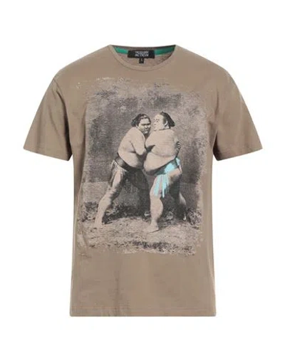 Trussardi Action Man T-shirt Khaki Size Xxl Cotton In Beige