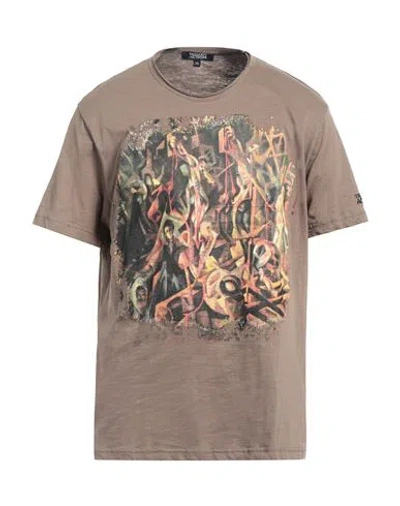 Trussardi Action Man T-shirt Khaki Size 3xl Cotton, Viscose In Beige