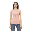 TRUSSARDI ACTION PINK COTTON TOPS & T-SHIRT