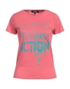 Trussardi Action Woman T-shirt Coral Size S Cotton In Red