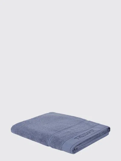 Trussardi Bath And Beach Towels Lifestyle In Blue