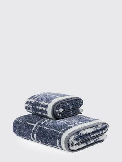 Trussardi Bath And Beach Towels Lifestyle In Blue