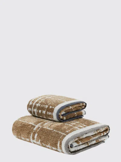 Trussardi Bath And Beach Towels Lifestyle In Brown