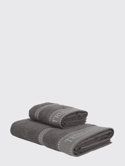 Trussardi Bath And Beach Towels Lifestyle In Brown