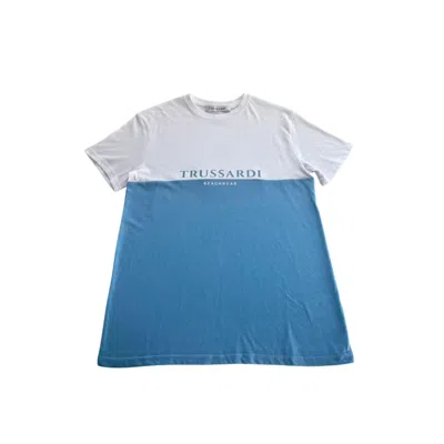 Trussardi Beachwear Blue Polyester Men's T-shirt