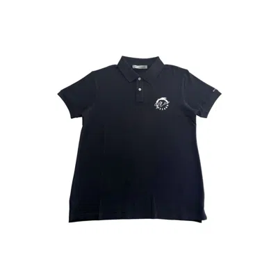Trussardi Beachwear Cotton Polo Men's Shirt In Black