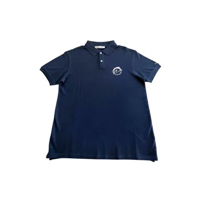 Trussardi Beachwear Cotton Polo Men's Shirt In Blue