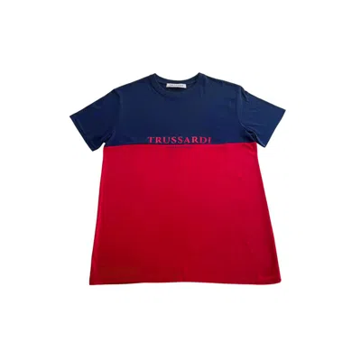 Trussardi Beachwear Polyester Men's T-shirt In Red