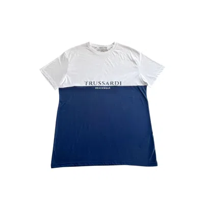 Trussardi Beachwear Polyester Men's T-shirt In Blue