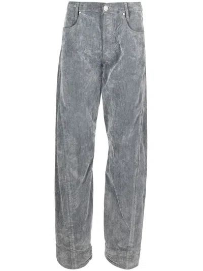 TRUSSARDI BLEACHED-EFFECT STRAIGHT-LEG JEANS