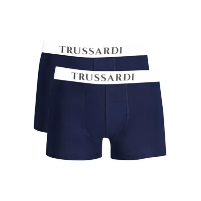 Trussardi Blu Cotton Men Underwear In Blue