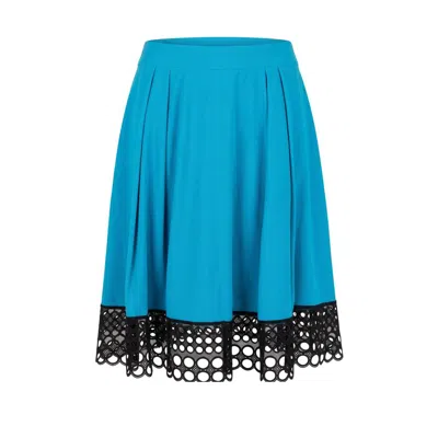 Trussardi Blue Acetate Women Skirt
