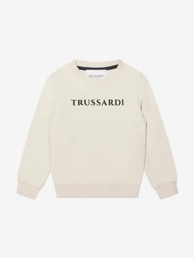 Trussardi Kids' Boys Camaz Sweatshirt In Beige