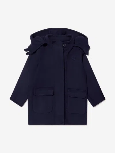 Trussardi Kids' Boys Gawir Long Coat In Blue