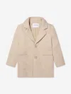 Trussardi Boys Imaril Long Coat In Beige