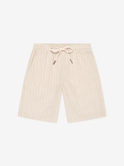 Trussardi Kids' Boys Vaplit Bermuda Shorts In Beige