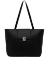 Trussardi Cameo Leather Tote Bag In Black