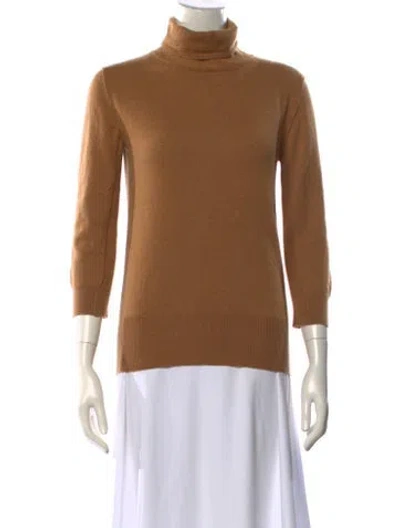 Pre-owned Trussardi Cashmere Turtleneck Sweater In Brown