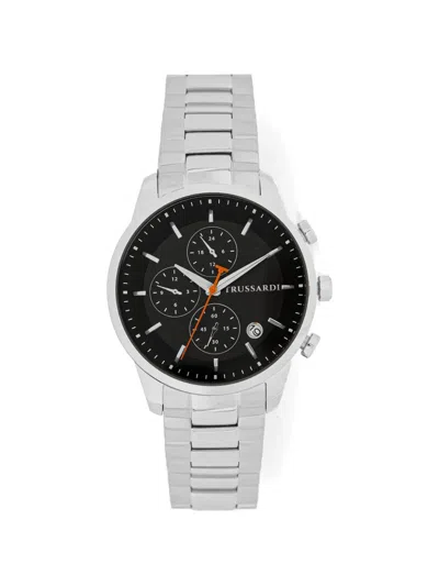 Trussardi Chronograph 45mm Watch In Silver