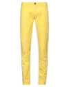Trussardi Collection Man Pants Yellow Size 29 Cotton, Elastane In Yellow