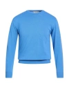 Trussardi Collection Man Sweater Azure Size Xl Cotton In Blue