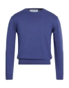 Trussardi Collection Man Sweater Blue Size L Cotton