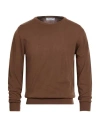 Trussardi Collection Man Sweater Brown Size L Cotton In Brown