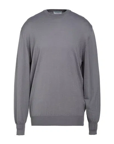 Trussardi Collection Man Sweater Grey Size Xxl Wool In Gray